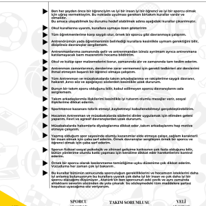 Ücretsiz Öğrenci Sporcu Sözleşmesi (Kulüpler ve Antrenörler için) Türkçe ve İngilizce